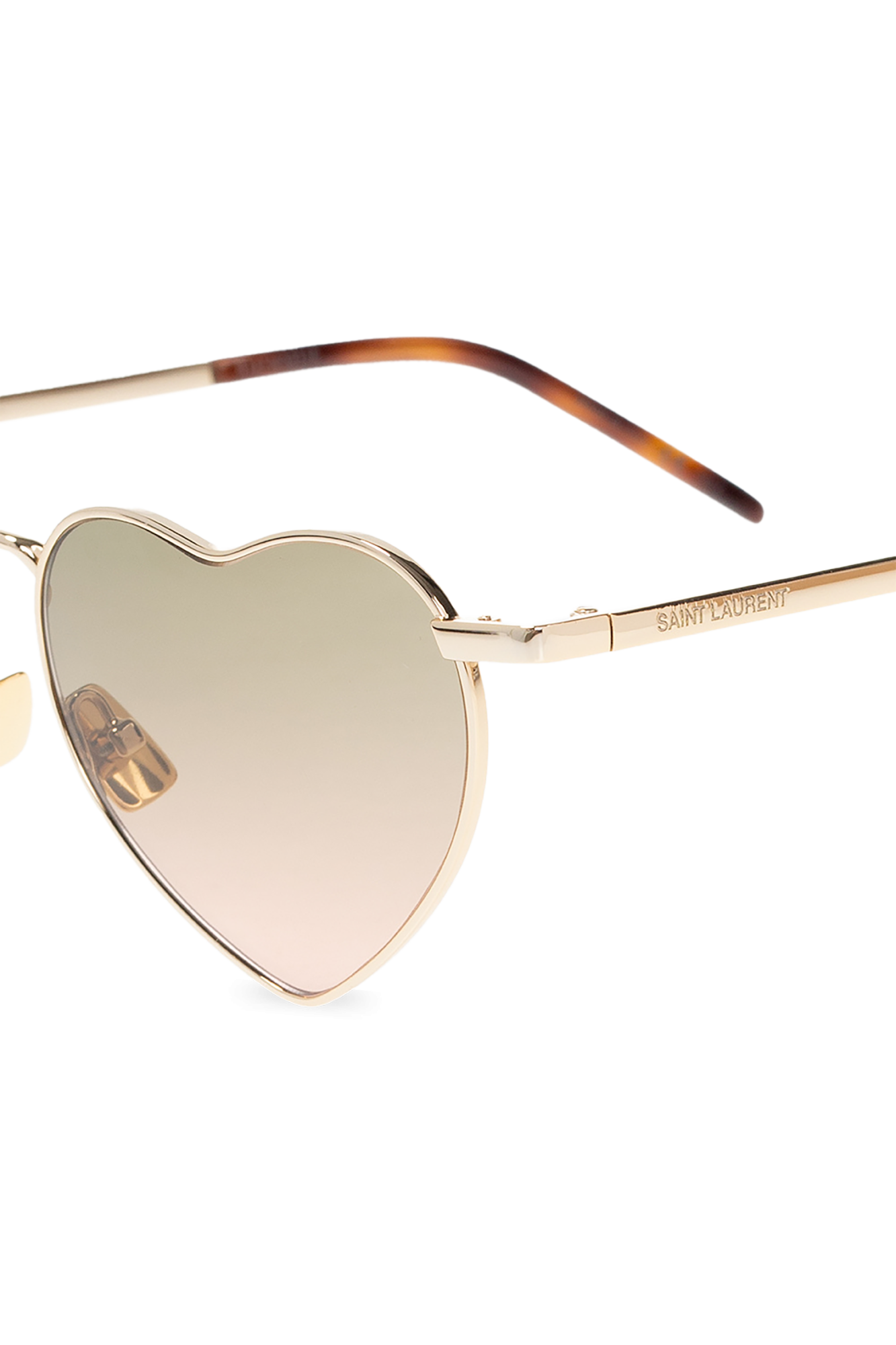 サングラス SAINT LAURENT Woman Sunglasses Gold SL301LOULOU 015 Saint Laurent™ SL 301 Loulou Heart Sunglasses | EyeOns.com
